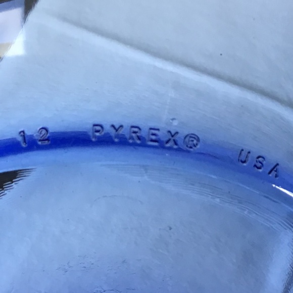 Pyrex Vintage Festiva Blue Bowls Soup Salad Cereal Set of 4 Glass Corning - Picture 4 of 15